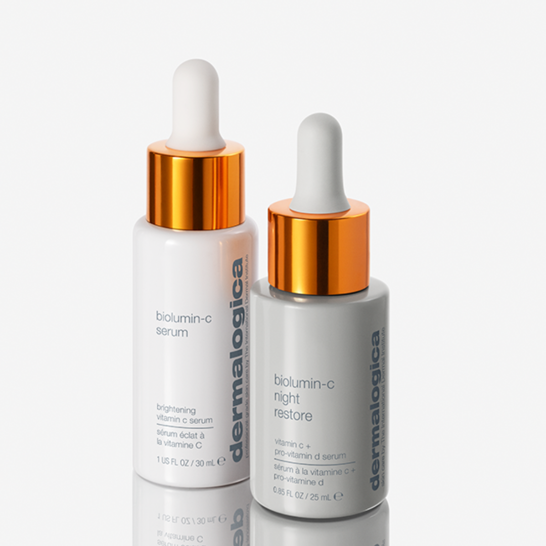 biolumin-c night restore + biolumin-c serum bundle with 2 travel sizes