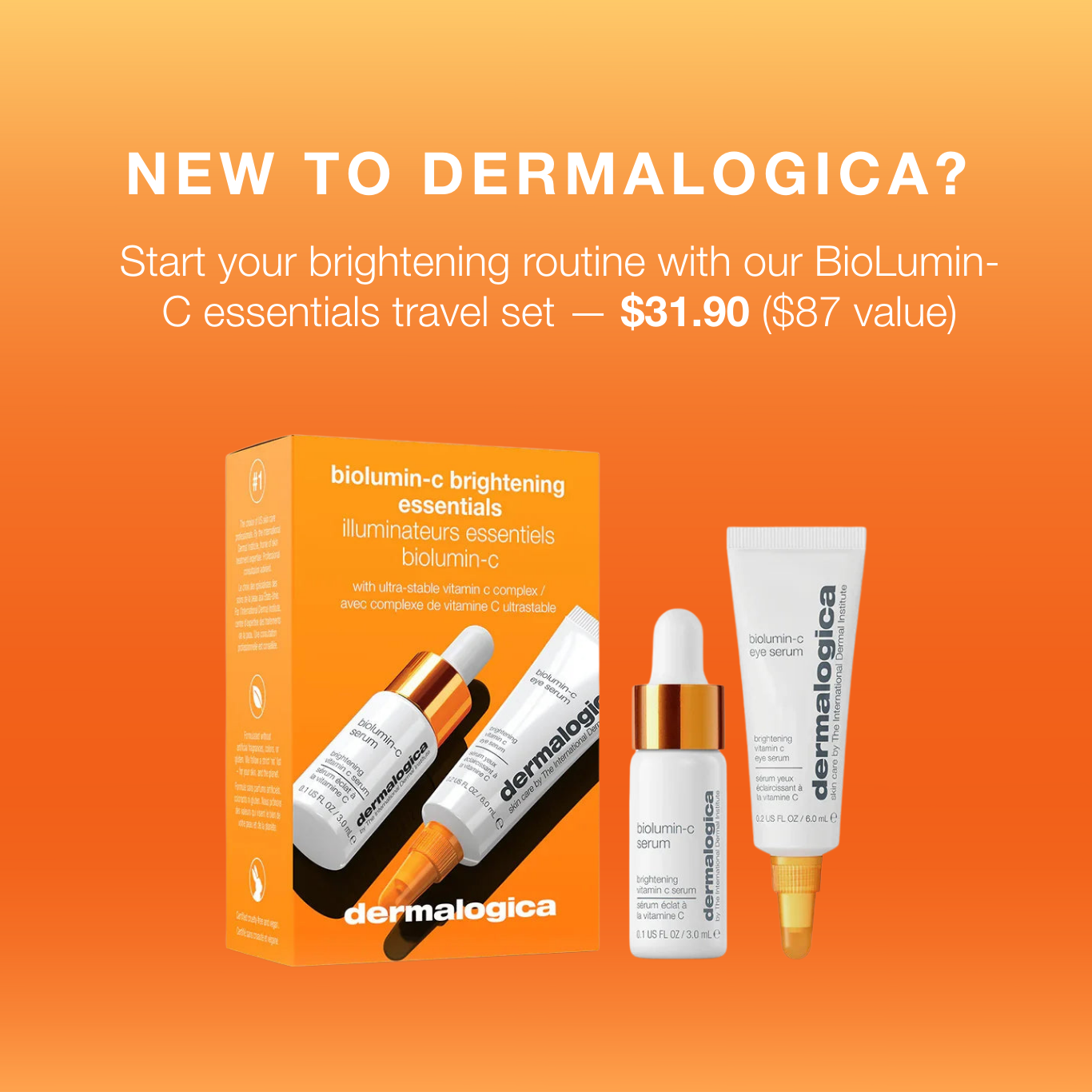 biolumin-c brightening essentials (2 travel sizes) *expiry july 2026