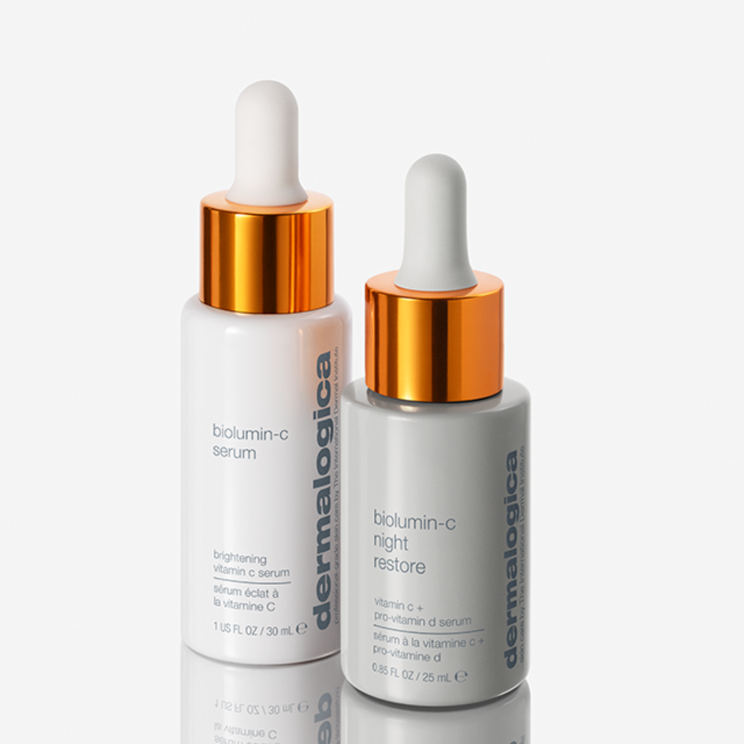 biolumin-c night restore + biolumin-c serum bundle with 3 travel sizes