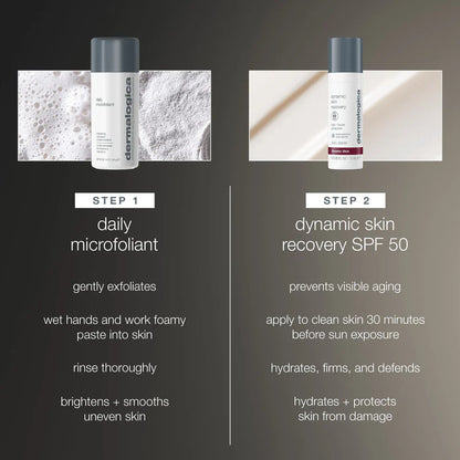 skin tranformation duo (daily microfoliant + dynamic skin recovery spf 50)