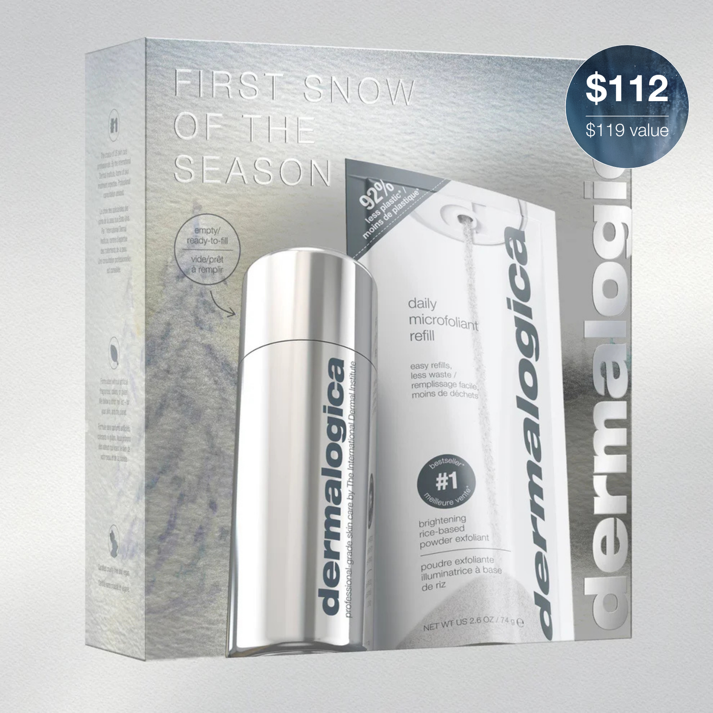 first snow of the season bundle (seasonal edition canister + refill)