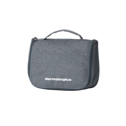dermalogica grey zipped travel bag